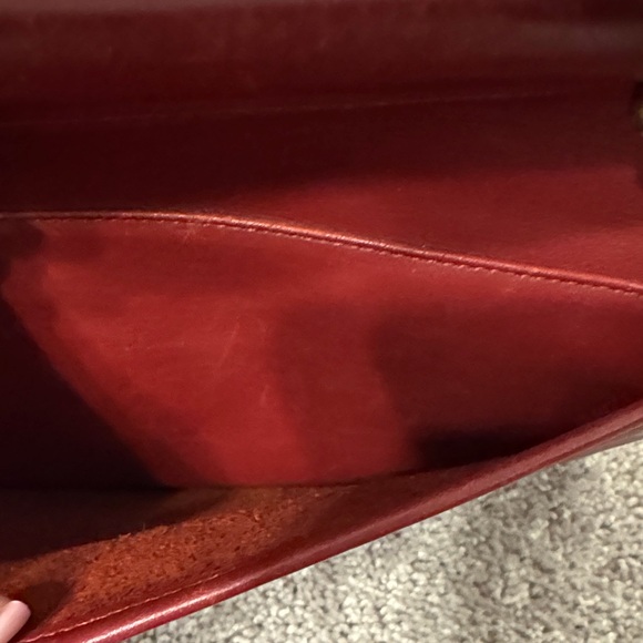 Vintage Coach 9927 Willis Crossbody Shoulder Handle Bag Red Leather - Picture 7 of 15